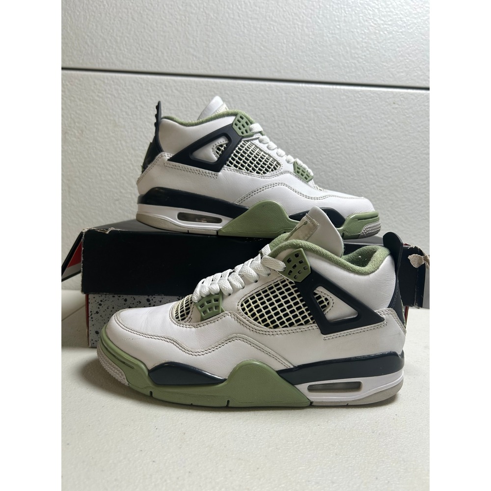 Nike Air Jordan 4 Retro Seafoam Oil Green White Black 7w #2785